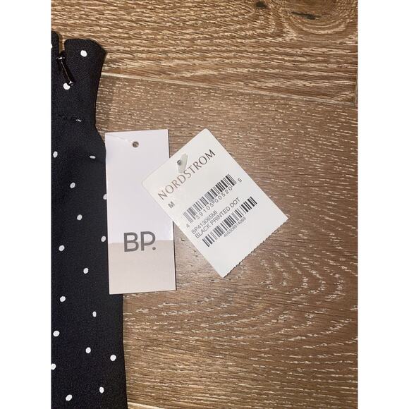 BP. Mini Skater Skirt in Size M Black Polka Dot Nordstrom MRSP$48 Side Zip - Picture 2 of 5